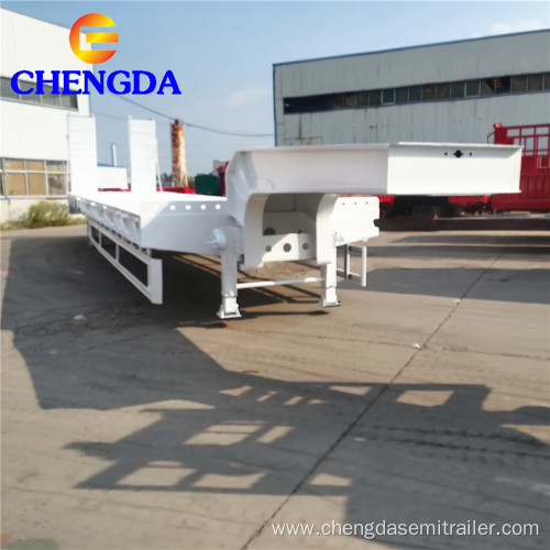 Chengda factory 4 axles lowbed truck semi trailer